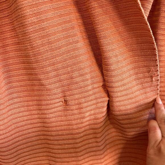 Sigrid Olsen Sport Ribbed Silk Blend Cardigan Rust Orange Waterfall Sweater 2X - Picture 5 of 15